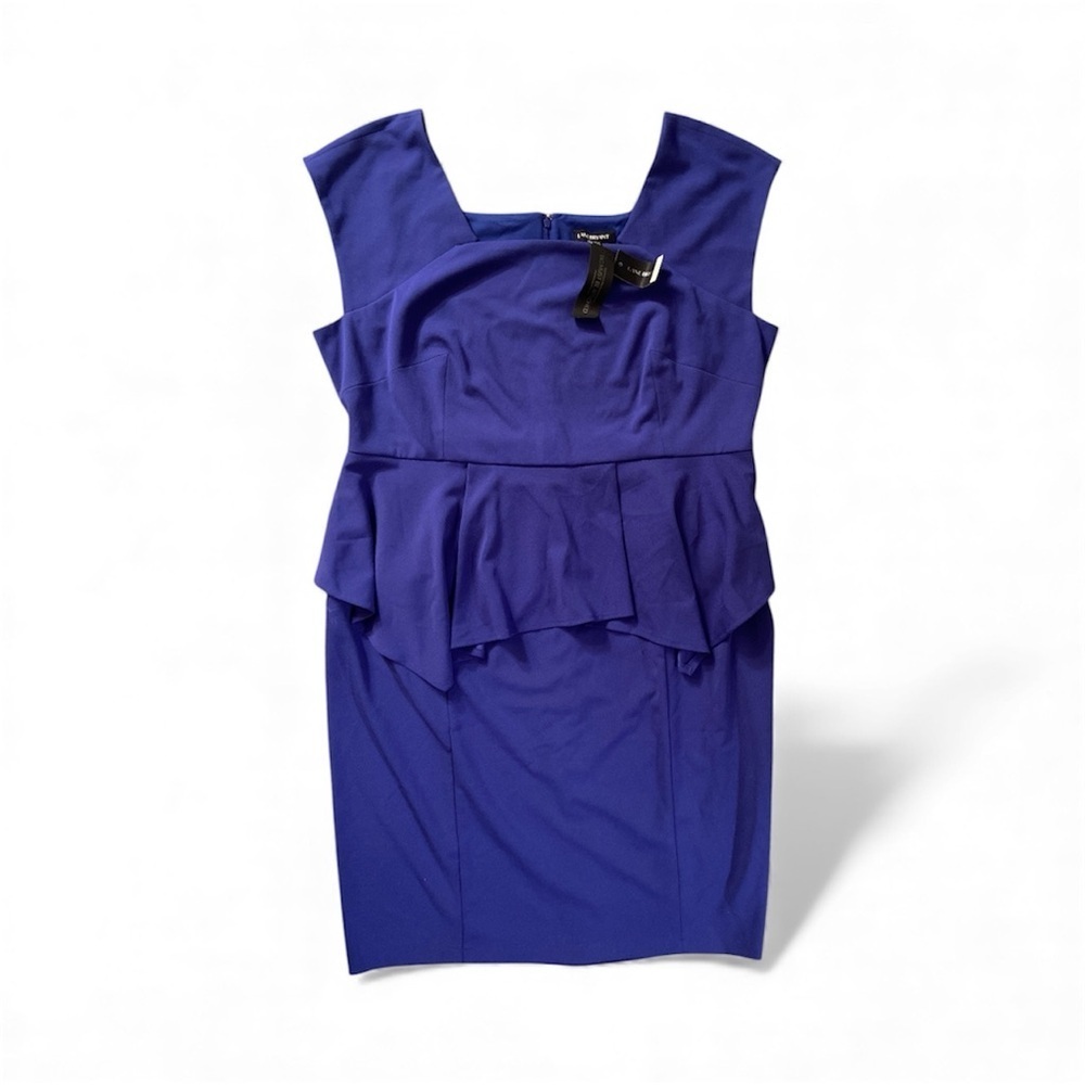Lane Bryant Royal Blue Peplum Mini Dress | Sz 20 - Picture 3 of 7